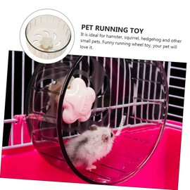 Ipetboom 1pc Silent Hamster Treadmill Toy Transparent Running Plaything for Pets Mute Function Design for Nocturnal Fun for Hamsters Gerbils and Hedgehogs