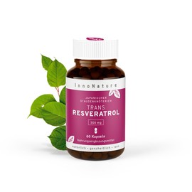 InnoNature® Trans-Resveratrol Kapseln I aus Japanischem Staudenknöterich I 60 Kapseln, 500mg, Vegan ohne Zusatzstoffe