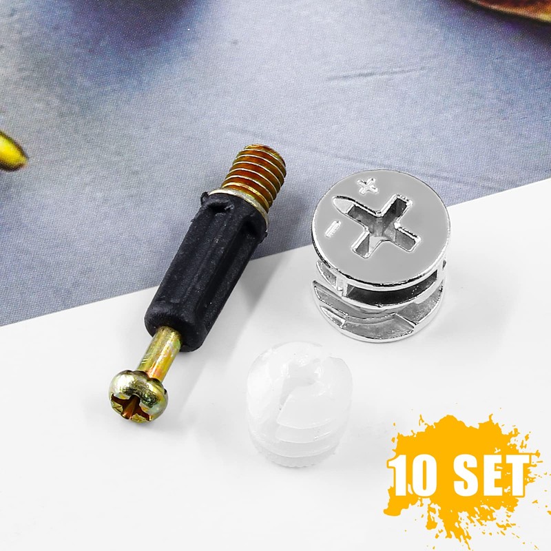 BokWin 10 Set 35mm Cam Lock Screws for Furniture,3 in