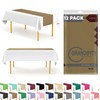 Gold 12 Pack Premium Disposable Plastic Table Runner 14 x