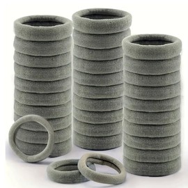 100Pcs Thick Seamless Hair Bands Ponytail Binder Hair Accessory, Will Not Damage Thick Hair and Suitable For any Hair Type (Light Gray)
