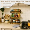 ROURANB Spice Rack Wall Mount 6 Pack, Space-Saving Seasoning Organizer,Screw