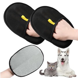 2Pcs Pet Hair Removal Glove for Cats & Dogs, 2025 New Upgrade Efficient Grooming Gloves for Pet Hair,Cat Grooming Gloves for Hair Removal,Versatile Reusable Pet Hair Remover Glove