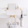 MEVOPHEE Bedside Hanging Caddy, Plastic Hanging Storage Shelf Holder Organizer