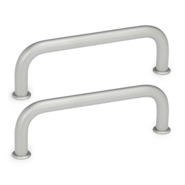 Ganter Standard Elements/Stainless Steel Handles – GN 425 Diameter: 10 mm Stainless Steel Matte Blasted | Pack of 1, Silver, GN 425-NI-10-100-GS