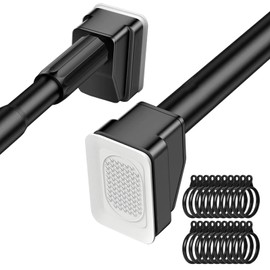 HeGeed Tension Rod, With Strong Suction Cup, Mounting Width 47.2 - 78.7 inches (120 - 200 cm), Maximum Load Capacity 220.5 lbs (100 kg), Tension Rod is made of Carbon Steel, Pipe Diameter 1.3 inches