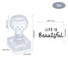 PH PandaHall Word Acrylic Stamp Life is Beautiful Soap Embossing