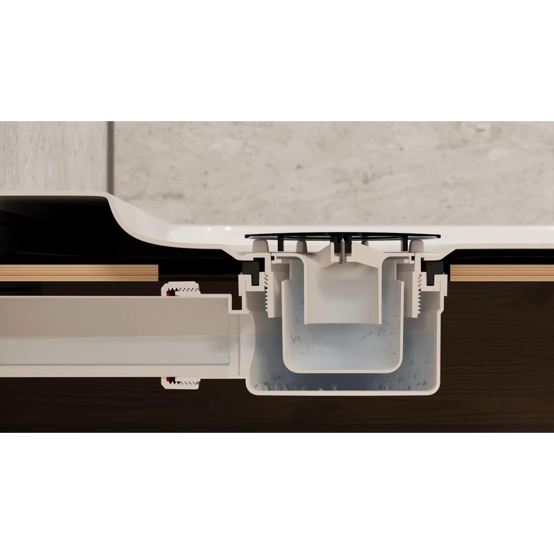 Universal Outlet Chrome Shower Trap - 90mm Shower Drain, Easy