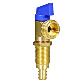 Highcraft 541Q Washing Machine Replacement Valve 1/2’’ PEX B Inlet x 3/4’’ MHT Outlet Brass Blue-for Cold Water Supply, Barb