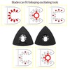 4 Pcs Multi-Tool Sanding Pads Accessories, 80mm Triangle Hook Loop