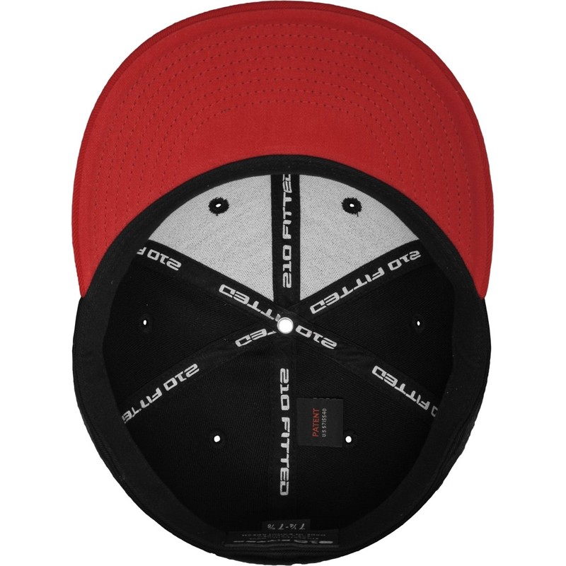 Flex fit Unisex's Premium 210 Fitted 2-Tone blk/red S/M (6