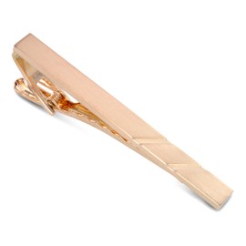 Teroon Tie Clip Bar Clasp Pin Tack With High Quality Gift Box Silver plated, gold plated silver, Gold Plated, Rosé