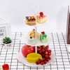 Tosnail 3 Pack 3 Tiers White Plastic Cupcake Stand Dessert