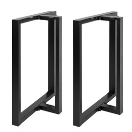 HOMEKAYT Metal Table Legs 28’’x 24’’ Heavy Duty T-Shape Desk Legs Industrial Furniture Legs for Dinning Table, Computer Table, Office Table (2Pcs)-Black