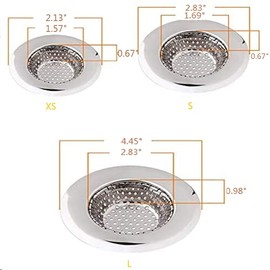 Hair Catcher Shower Drain(3 Pack), Bathtub Drain Cover, Sink Tub Drain Stopper, Sink Strainer for Kitchen and Bathroom, Hair Stopper for Bathtub Drain Cover Size from 2.13'' to 4.5''