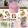 LASIYUAN nsulated Large Lunch Bag With Adjustable Shoulder Strap，Reusable Preppy