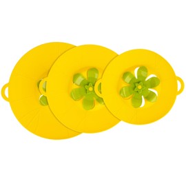 Uprony 3PCS Spill Stopper Lid Cover Boil Over Safeguard Pot Cover Silicone Spill Stopper Lid Multi-Function Lid Cover for Kitchen Cooking