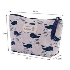 GOODCHI Makeup Pouch, Lightweight, Compact, Large Capacity, Storage Pouch, Cute, Stylish, For Storage of Small Items, Travel Storage Bag, Whale Head