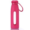 17 Oz Sport Glass Water Bottle with Silicone Sleeve Eco