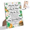 St Patricks Day Wooden Table Sign, May The Road Rise