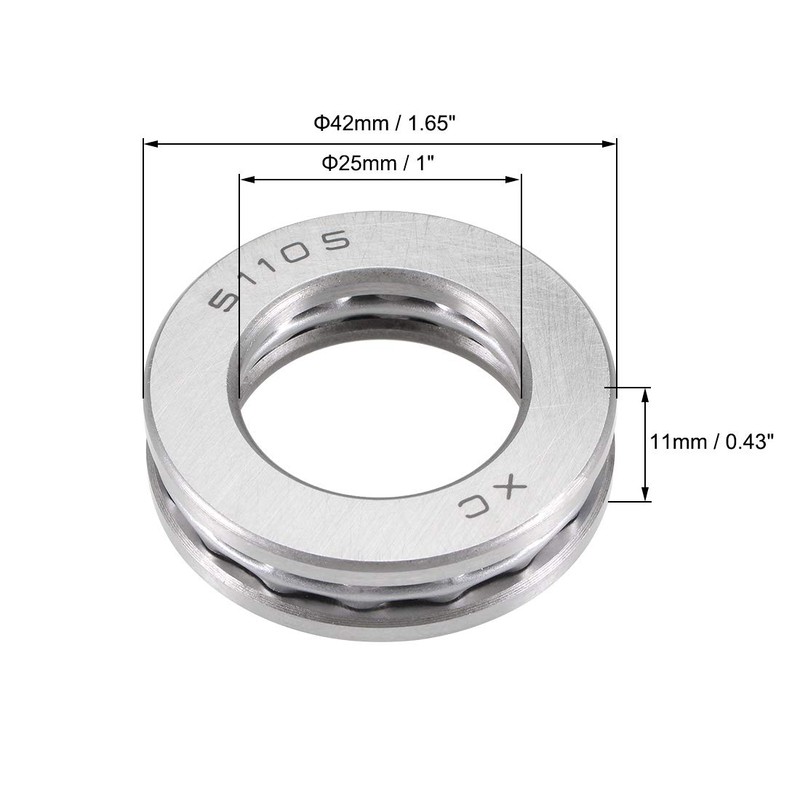 sourcing map 51105 25mm x 42mm x 11mm Axial Ball