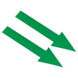 PATIKIL 6"x2" Arrow Sticker, 12 Pack PVC Removable Self Adhesive Waterproof Floor Decal Wall Marking Arrow Sign for Road Instructions, Green