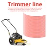 SUNJCO 490-040-C035 Pre-Cut 18.5" Long 0.155" Trimmer Line Compatible for