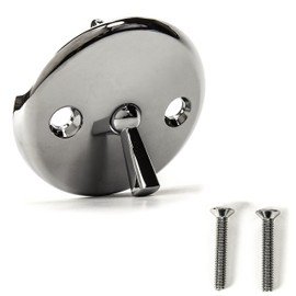 PF WaterWorks PF0960-CHBath Tub/Bathtub Drain Trip Lever Overflow Face Plate with Matching Screw for Waste and OverflowChrome