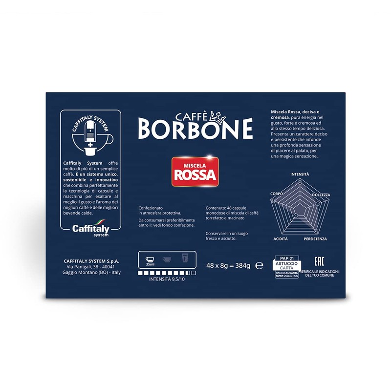 Caffè Borbone Miscela Rossa - 48 Capsule Originali - Per