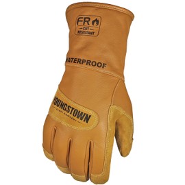 Youngstown Glove 11-3285-60-XL Flame Resistant Waterproof Leather Utility Lined with Kevlar Gloves, X-Large