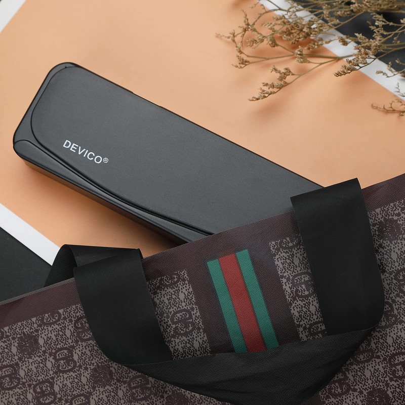 DEVICO Travel Utensils, 18/8 Stainless Steel 4pcs Cutlery Set Portable