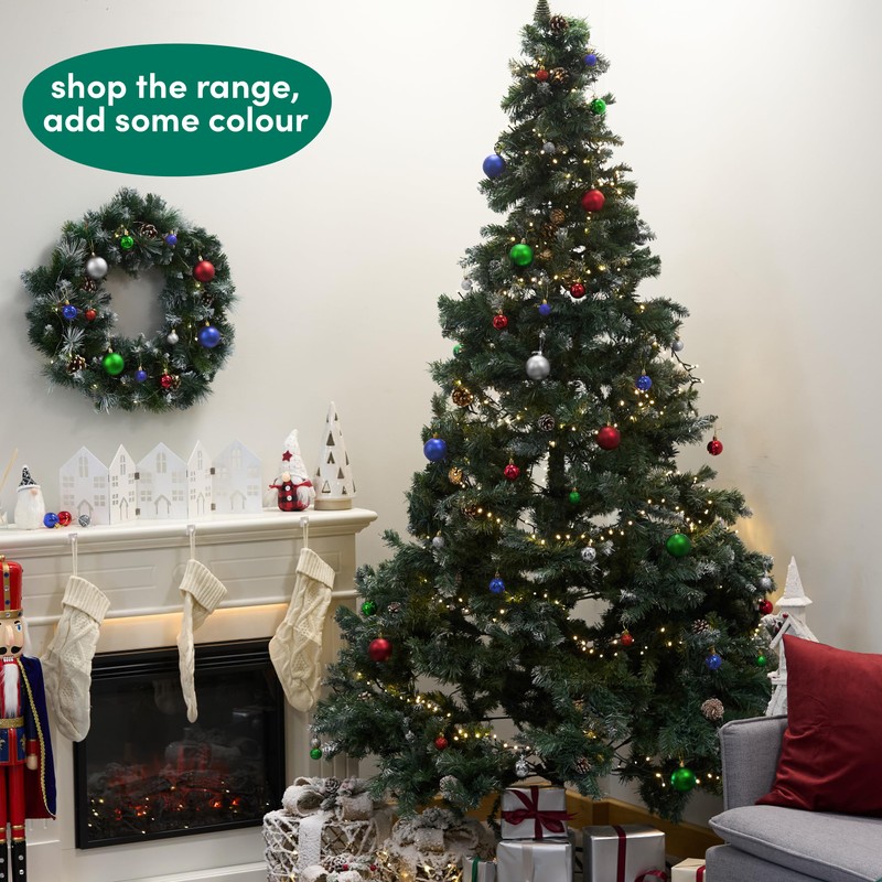 THE TWIDDLERS – 50-Pack Green Christmas Baubles - Various Sizes