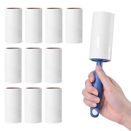 Lint Roller, Extra Sticky Lint Roller for Removing Lint and Pet Hair from Clothes, Hair, Cat Hair, Dog Hair - 60 Sheets/Rolls (12 Rolls with 2 Dispensers)