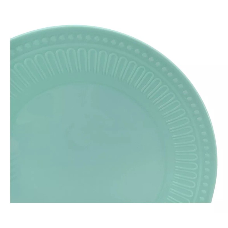 Anforama Juego De 6 Platos Trinche Elegantes Melamina Brillante Aqua