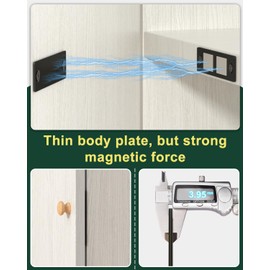 Cupboard Door Magnets Jiayi 6 Pack Magnetic Door Catch Ultra Thin Cabinet Magnet, Drawer Magnets for Wardrobe Slim Door Magnets Double Magnetic Catch for Furniture Closet Cupboard Door Closing