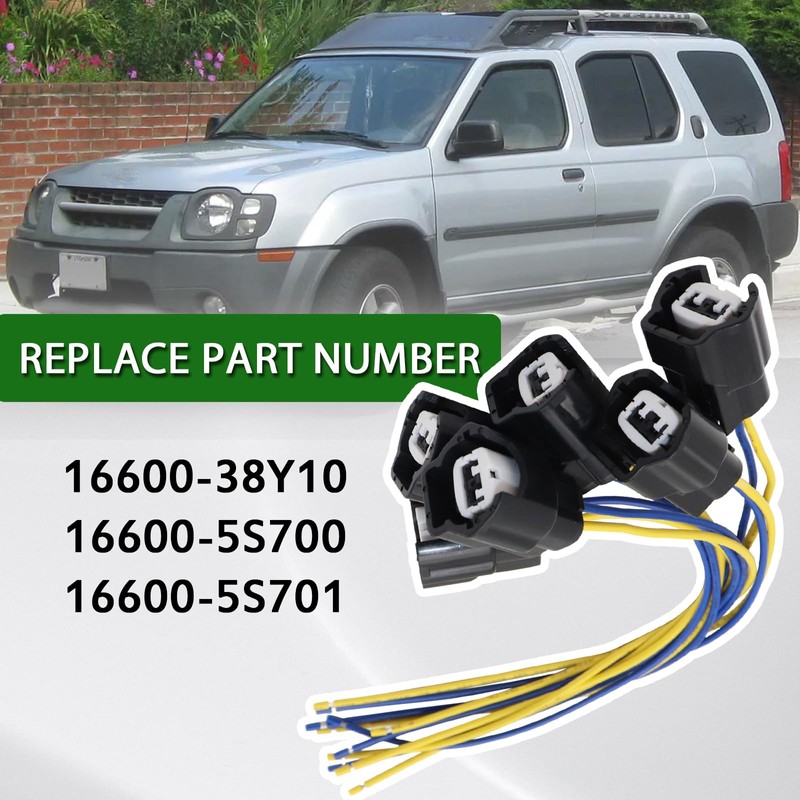 6 Pcs Wires Fuel Injector Nozzle Connector Wiring Harness Pigtail