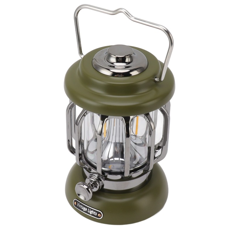 Retro Camping Light Rechargeable Warm Light Vintage Lamp Hanging Tent