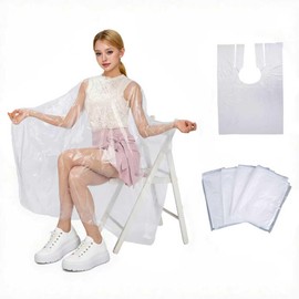 LDLSYWJL 100 Pcs Disposable Hair Salon Capes,51x35 Inch (Pack of 100)