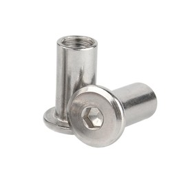M8 x 15mm (20 Pack) Rivet Countersunk Hex Socket Cap Insert Nuts