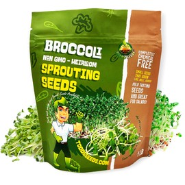 Todd’s Seeds - Calabrese Broccoli Sprouting Seeds, 1 lb - High in Sulforaphane, Non-GMO, Heirloom Variety - Bulk Seeds for Nutrient-Rich Sprouts & Home Gardening (Chemical Free - Better than Organic!)