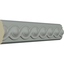 Ekena Millwork PML02X00FO Foster Running Coin Panel Moulding Panel Moulding, 2 3/8"H x 3/4"P x 94 1/2"L, Primed