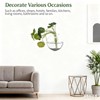 OQUQO 4 pcs Glass Wall Hanging Planter, Oval Terrarium Vase,