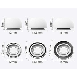 ALXCD 2 Pairs Eartips Compatible with AirPods Pro & 2nd Gen Earbuds, Small/Medium 2 Sizes 2 Pairs Silicone Earbud Eargel Tips Replacement Eartips, Compatible with AirPods Pro, S/M, White