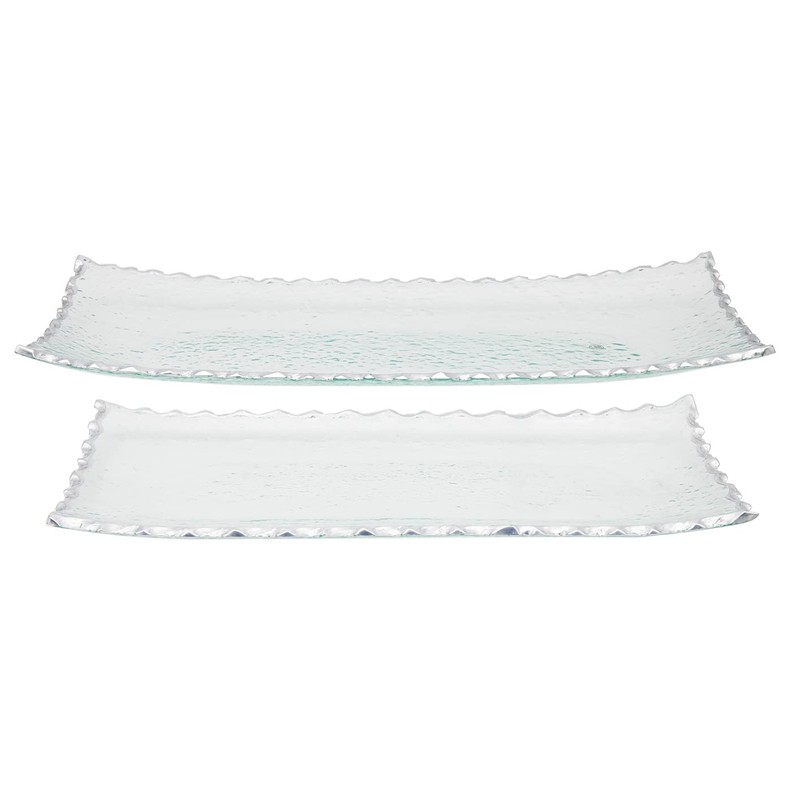 Godinger Serving Tray Platter Gamma Silver - 18.5x7.5