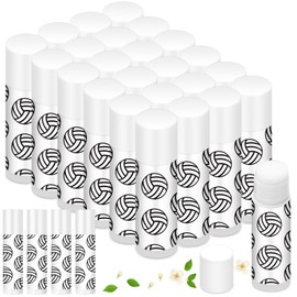 Heigble 24 Pcs Volleyball Lip Balm for Volleyball Team Gifts Sports Moisturizing Jasmine Taste Lipstick for Women Players Sports Fans Party Favors Supplies