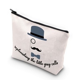 Detective Makeup Bag Detective Fans Gifts Replenishing The Little Grey Cells Poirot Mustache Gifts (replenishing The UK)