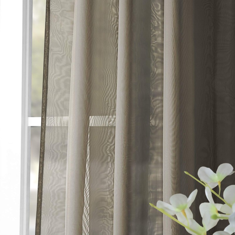 HPD Half Price Drapes Faux Linen Extra Wide Voile Poly