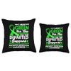 I Wear Green Support Depression Awareness Throw Pillow