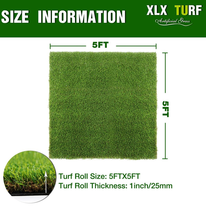 XLX TURF 5 FT x 5 FT Outdoor Artificial Grass