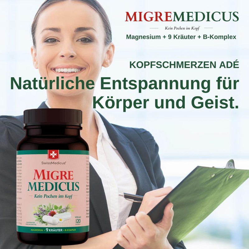 SwissMedicus MigreMedicus - Headache Free Thanks to Natural Power with